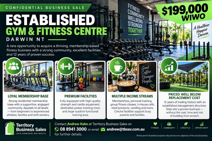 Gym & Fitness Centre Business for Sale Darwin 