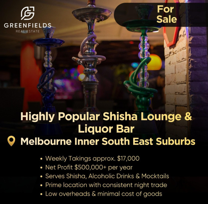 Shisha Lounge & Bar for Sale Melbourne 