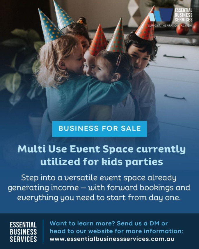 Multi Use Event Space Business Opportunity for Sale Melbourne