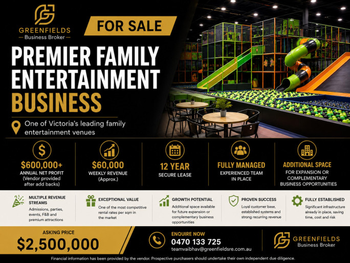 Entertainment Play centre Business for Sale Melbourne 