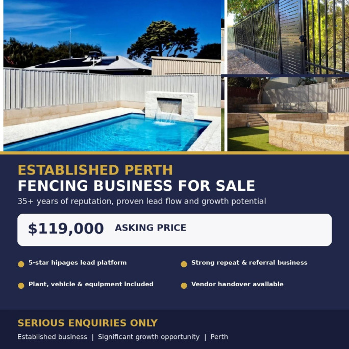 Established Fencing & Retaining Business for Sale Perth 