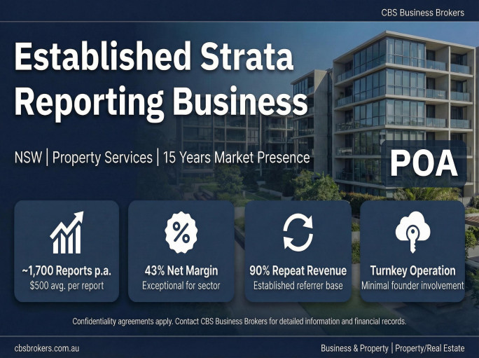 Strata Reporting Business for Sale Sydney 